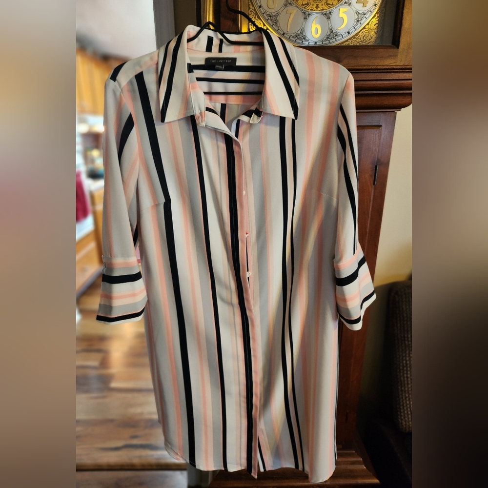 Limited Midi Dress Size 12P Pink Black White